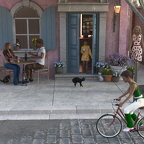 At the café 
