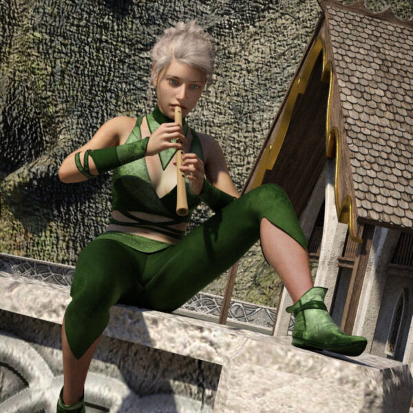 Fantasy Flute and Poses for Genesis 8/8.1 Female - Image 2