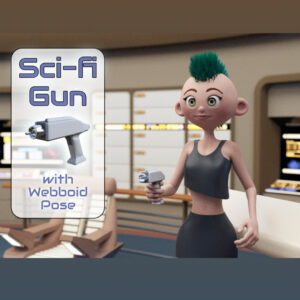 Sci-Fi Gun for Webboids for Daz Studio (FREE)