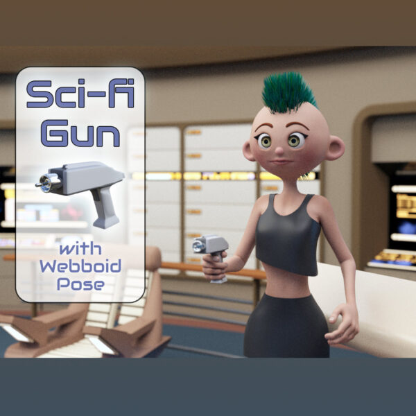 Sci-Fi Gun for Webboids for Daz Studio (FREE)