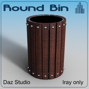 City Round Bin for Daz Studio (FREE)