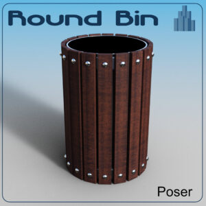 City Round Bin for Poser (FREE)