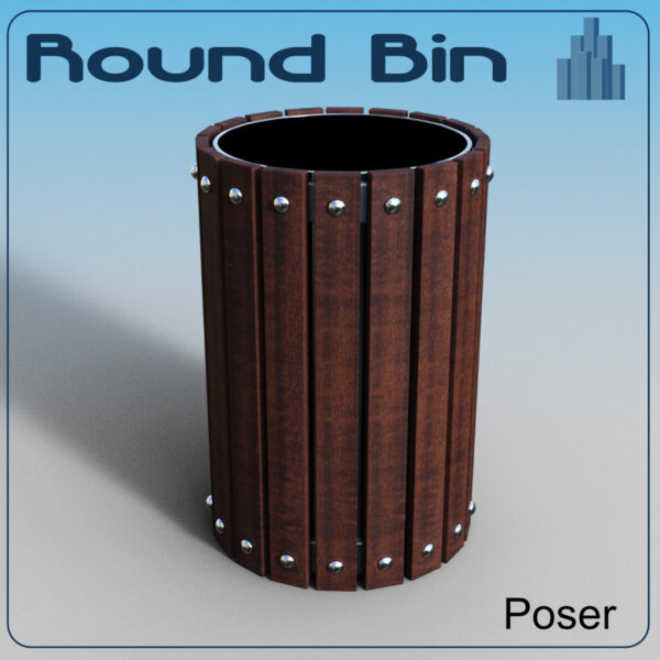 City Round Bin for Poser (FREE)