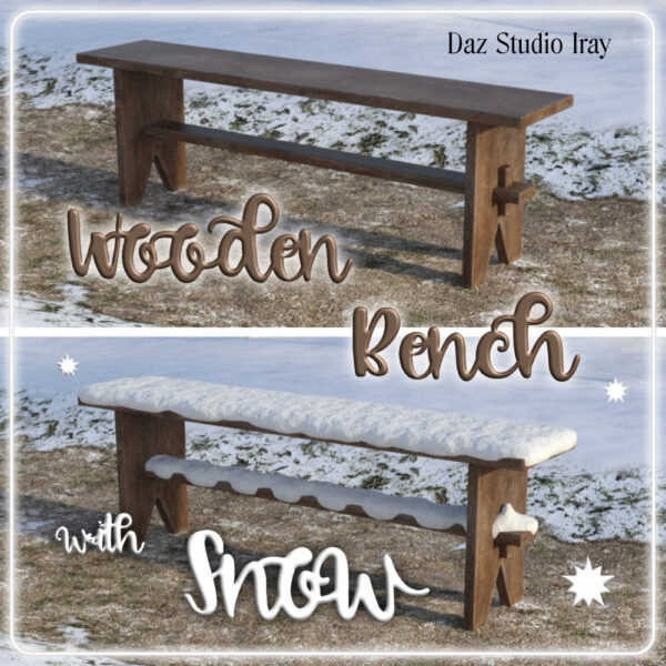Wooden Bench for Daz Studio
