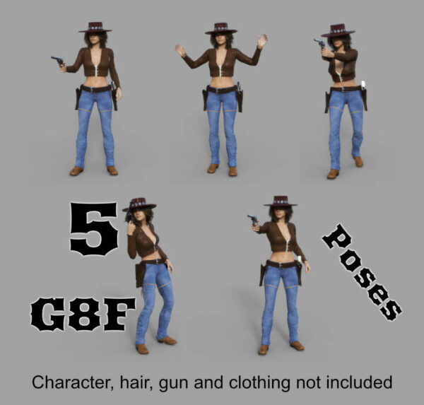 Sheriff Star and Poses for Genesis 8 Female (FREE) - Image 2